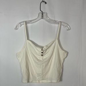 Topshop | Ribbed Spaghetti Strap Crop Top